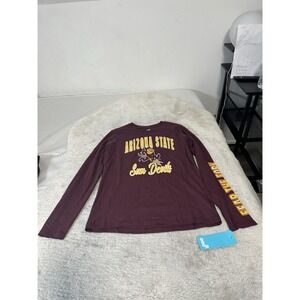 New Arizona State Sun Devil Womens Long Sleeve Gen2 Shirt Size‎ Large Red